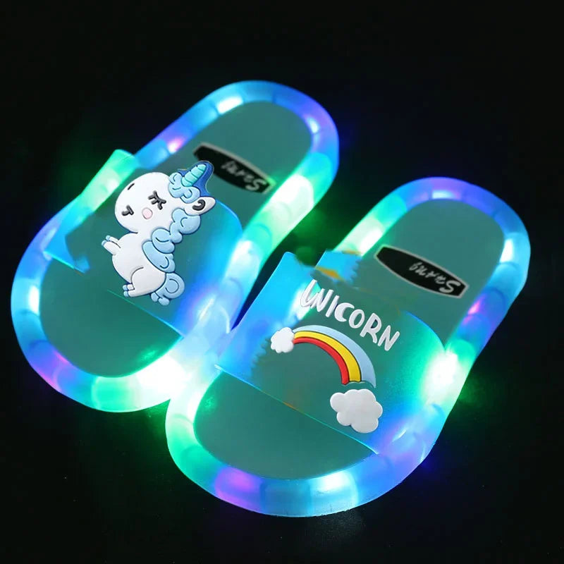 Unicorn Light-Up Kids Slippers