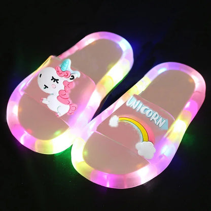 Unicorn Light-Up Kids Slippers