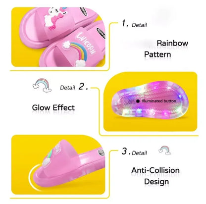 Unicorn Light-Up Kids Slippers